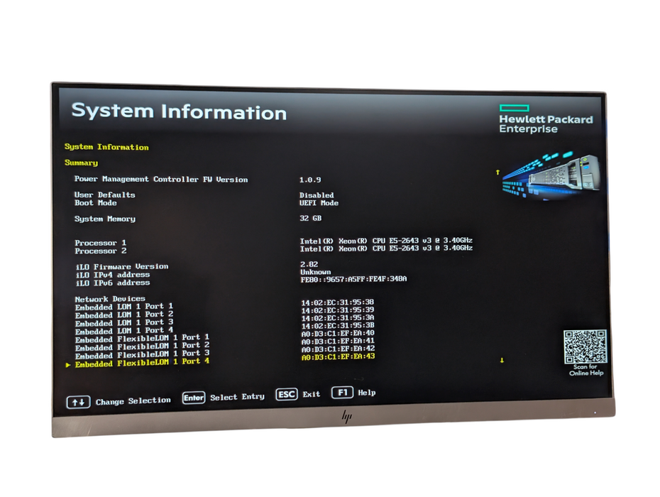 HPE ProLiant DL360 Gen9 2x Intel Xeon E5-2643 v3 32GB RAM