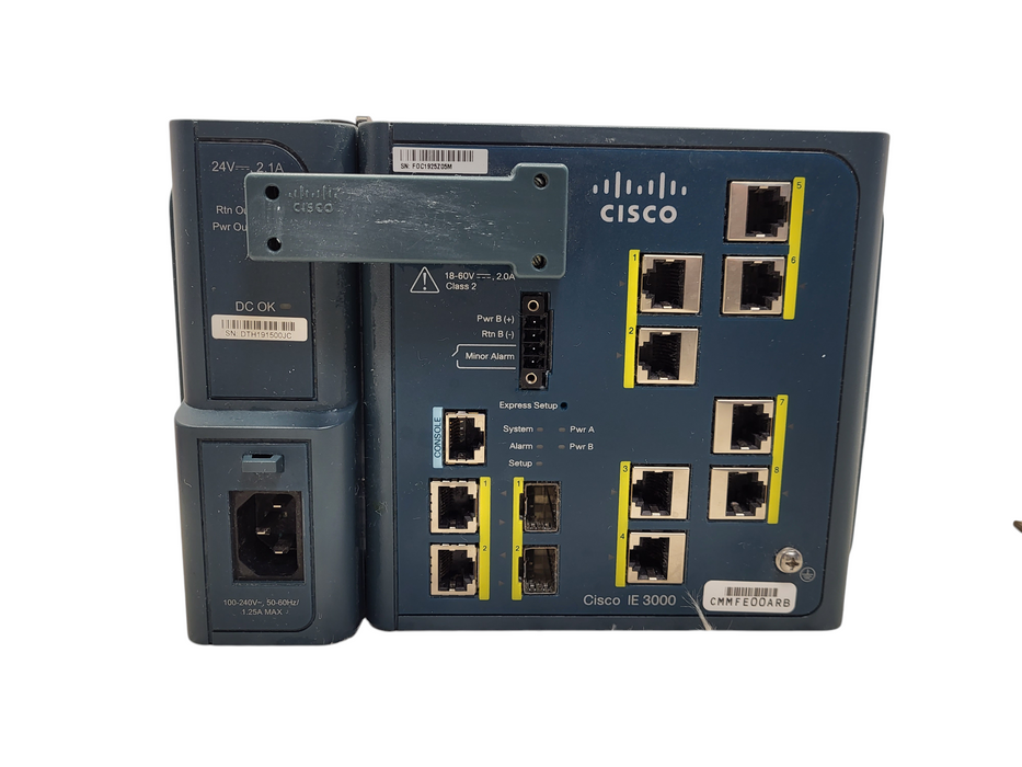 Cisco IE-3000-8TC Industrial 8-Port Switch 10/100, SFP, L2 with Power Supply