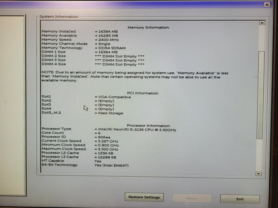 Dell Precision 3630 Tower Xeon E-2146G 3.5 GHz 16GB RAM 256GB SSD P2000 GPU