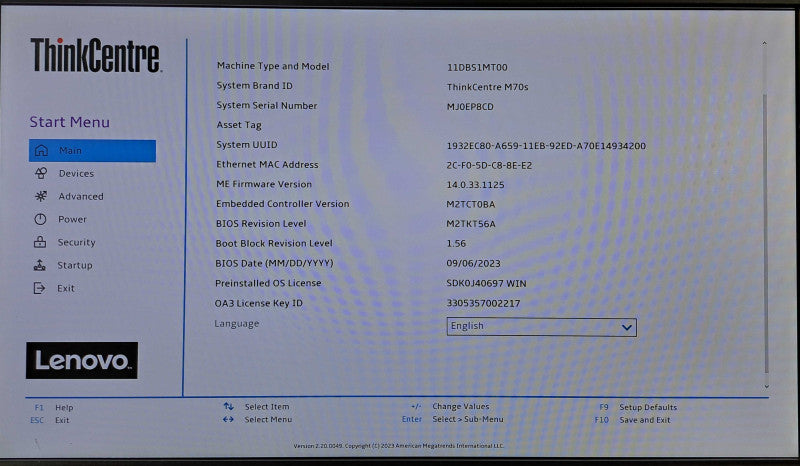 Lenovo ThinkCentre M70s | i5-10400 @ 2.90GHz 6-Core | 8GB DDR4 | 256GB SSD