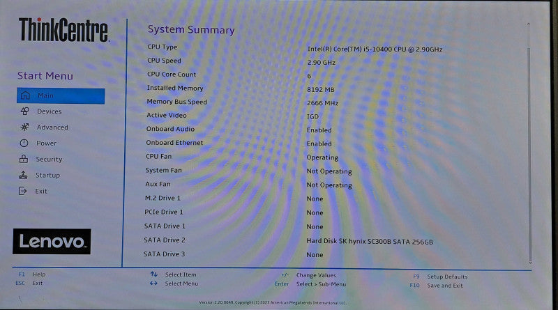 Lenovo ThinkCentre M70s | i5-10400 @ 2.90GHz 6-Core | 8GB DDR4 | 256GB SSD