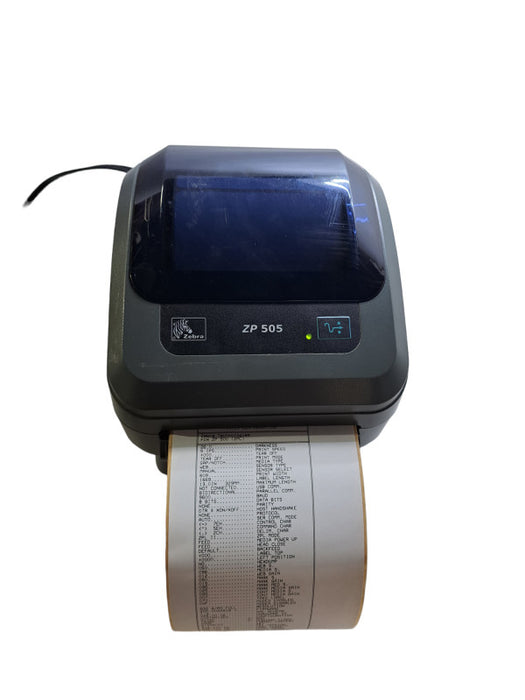 Zebra ZP 505 Thermal Label Printer | Tested + PWR Adapter & Cable