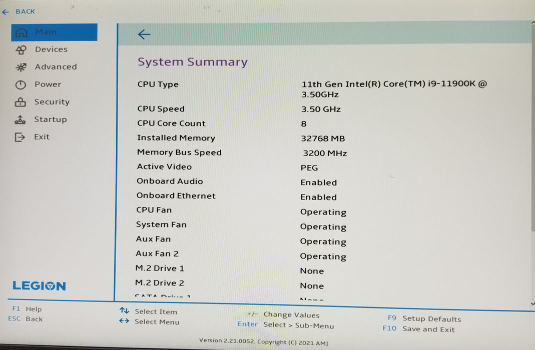 Lenovo Legion T7 Core i9-11900k 32GB RAM No HDD GTX 1070
