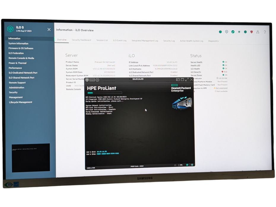 HPE ProLiant DL360 Gen10 2x Intel GOLD 6128 , 128GB RAM 1U server