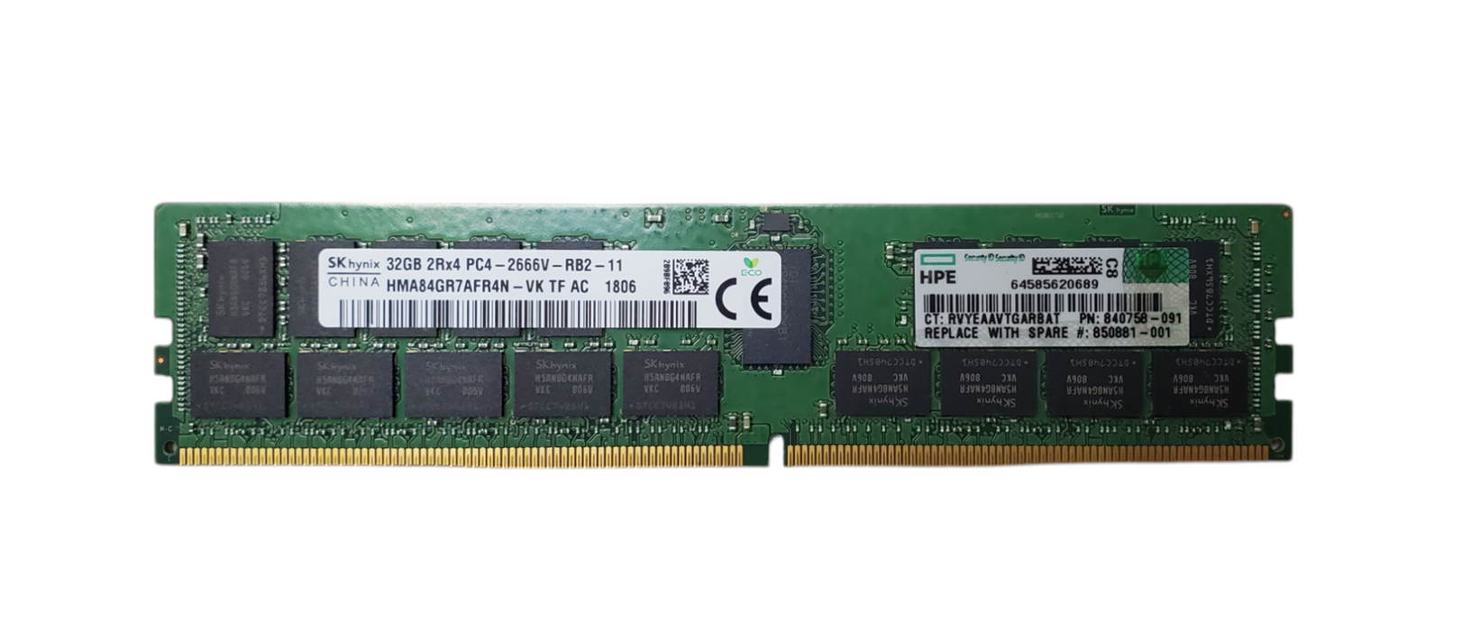 HP OEM SK Hynix 32GB 2Rx4 PC4-2666V-RB2-11 DDR4 Server RAM | HMA84GR7AFR4N-VK