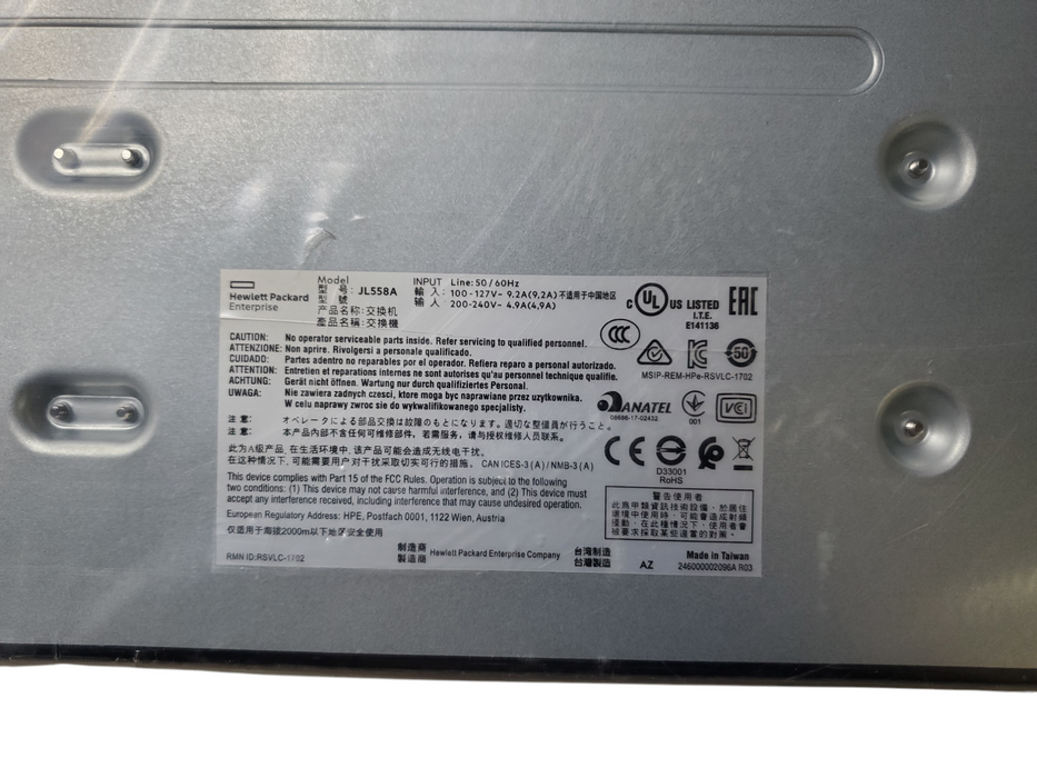 New Open Box - Aruba 2930F JL558A 48-Port Gigabit PoE+ 740w Switch 4x 10G SFP+
