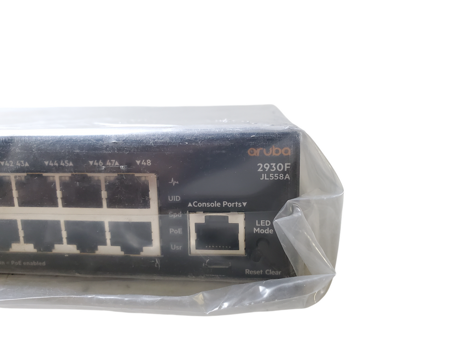 New Open Box - Aruba 2930F JL558A 48-Port Gigabit PoE+ 740w Switch 4x 10G SFP+