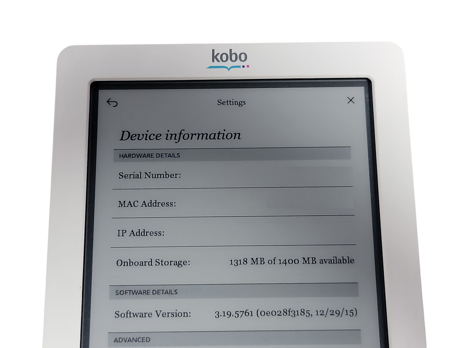 Lot of 25x Kobo eReader - 2GB - White/Purple [N905]