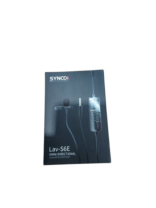SYNCO Lav-S6E Wired Lavalier Condenser Microphone Omnidirectional for smartphone