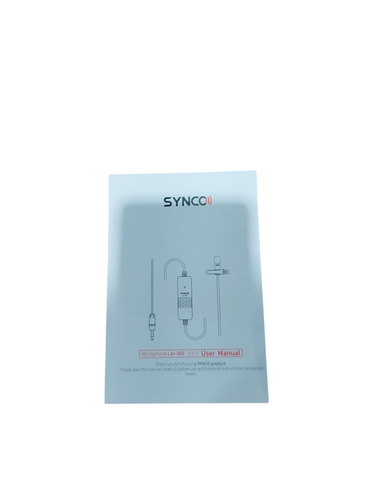 SYNCO Lav-S6E Wired Lavalier Condenser Microphone Omnidirectional for smartphone