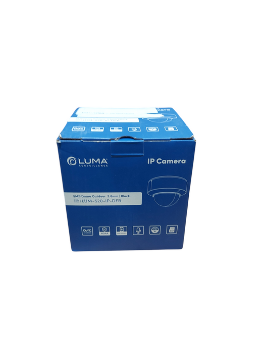 Luma LUM-520-IP-DFB 520 Series 5MP Dome IP Outdoor Camera, 2.8mm Fixed Lens
