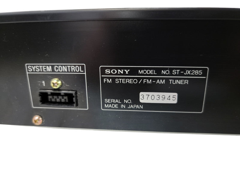 SONY  STEREO TUNER ST-JX28 and Sony TC-W285 Dolby NR Stereo Dual Cassette Deck
