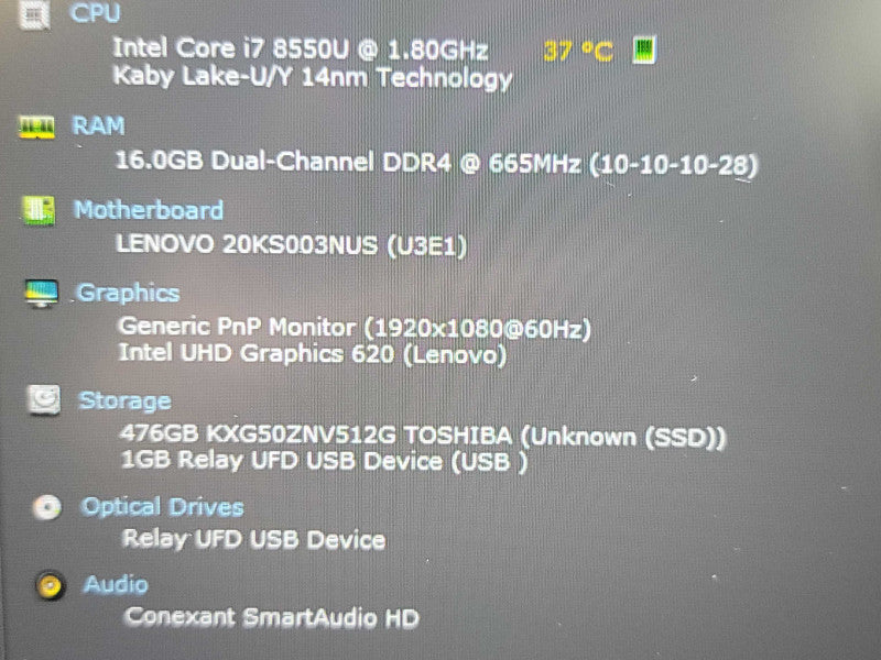 Lenovo ThinkPad E580 | i7-8550U| 16GB DDR4|  512GB SSD  QÎ² Lap200