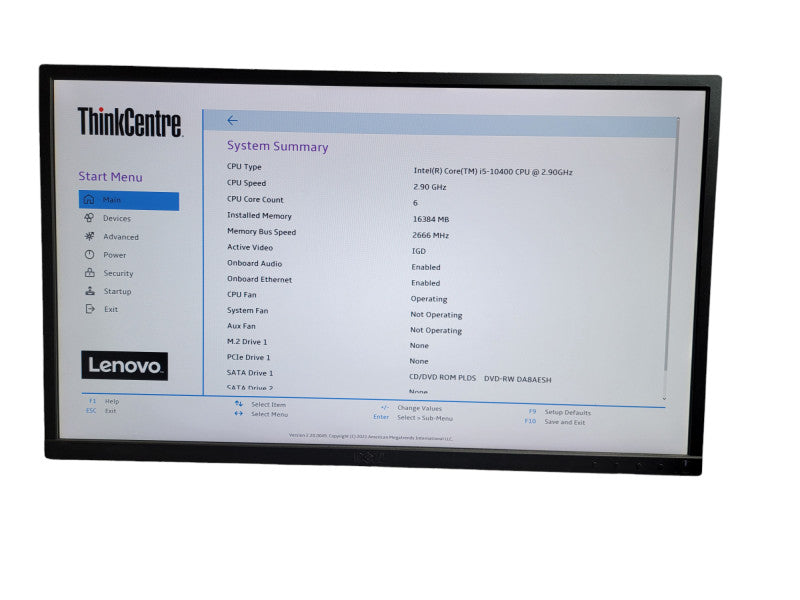 Lenovo ThinkCentre M70s SFF i5 -10400 CPU @ 2.90GHz 16GB DDR4 Ram QÎ¸