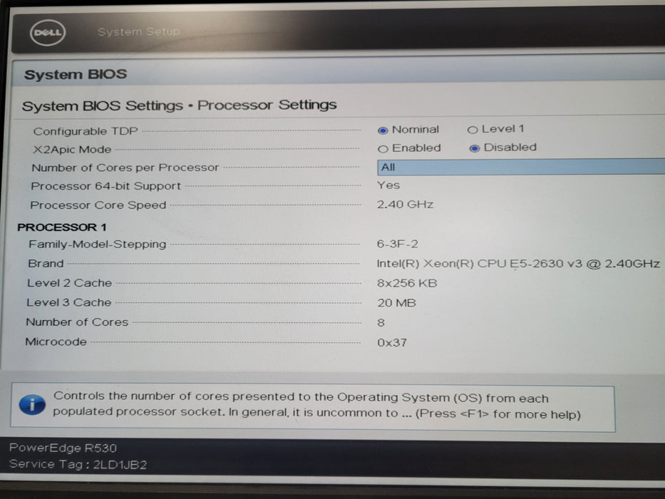 PowerEdge R530 Server 1x Xeon E5-2630 V3 | 16GB DDR4 | H330 Mini |No HDD|2x 495W
