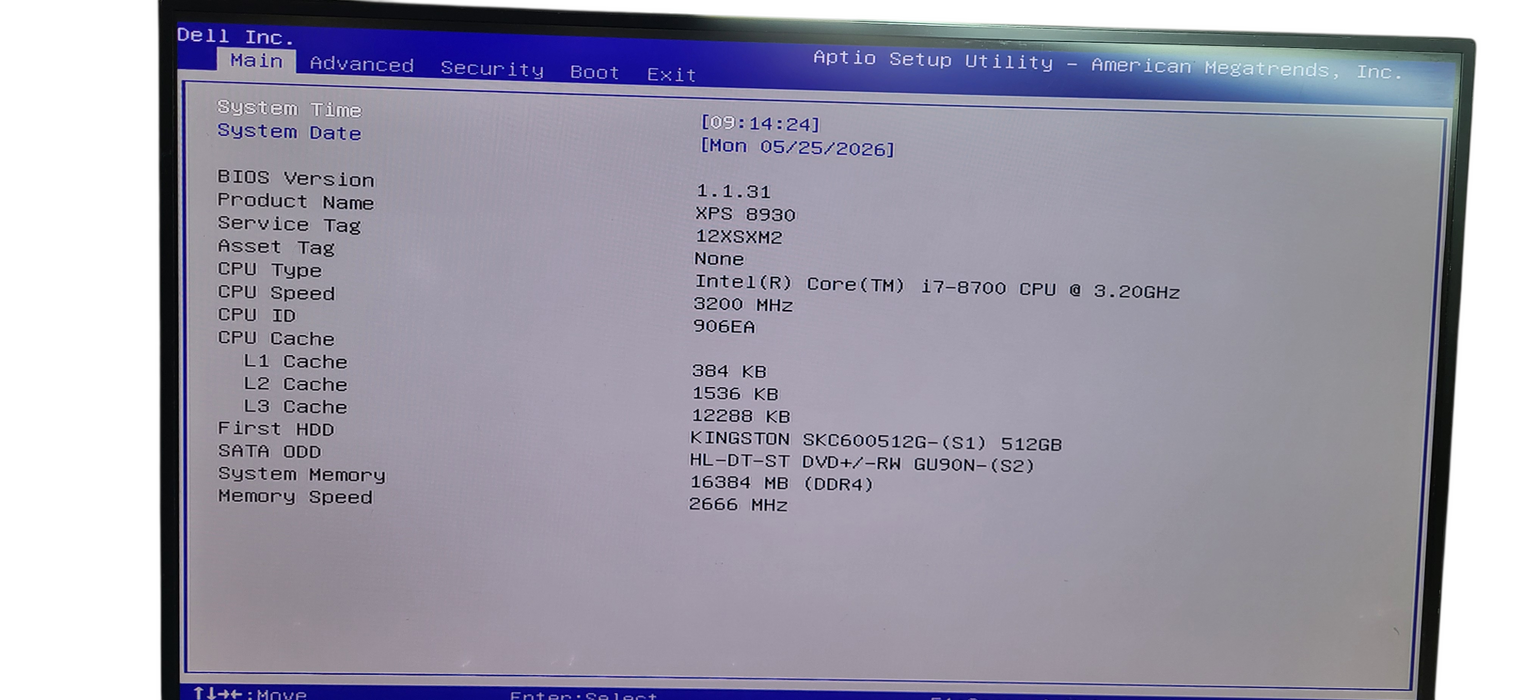 Dell XPS Tower i7-8700 CPU |16GB DDR4 |  500GB SSD