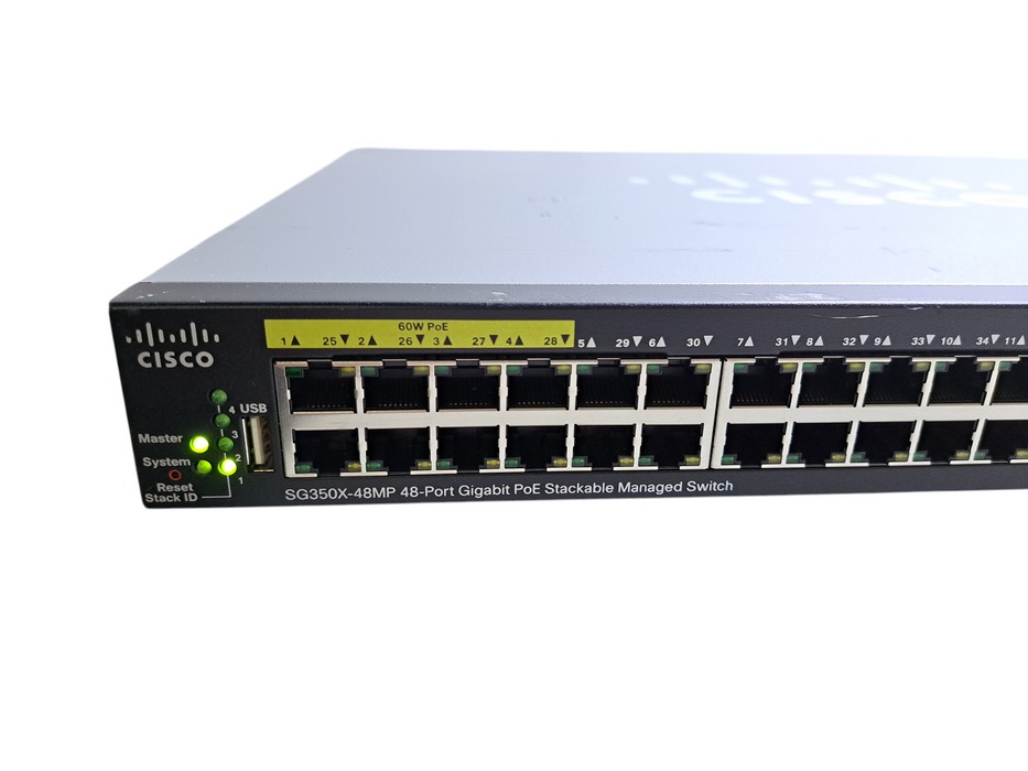 Cisco SG350X-48MP-K9 V03 | 48-Port Gigabit PoE Stackable Managed Switch