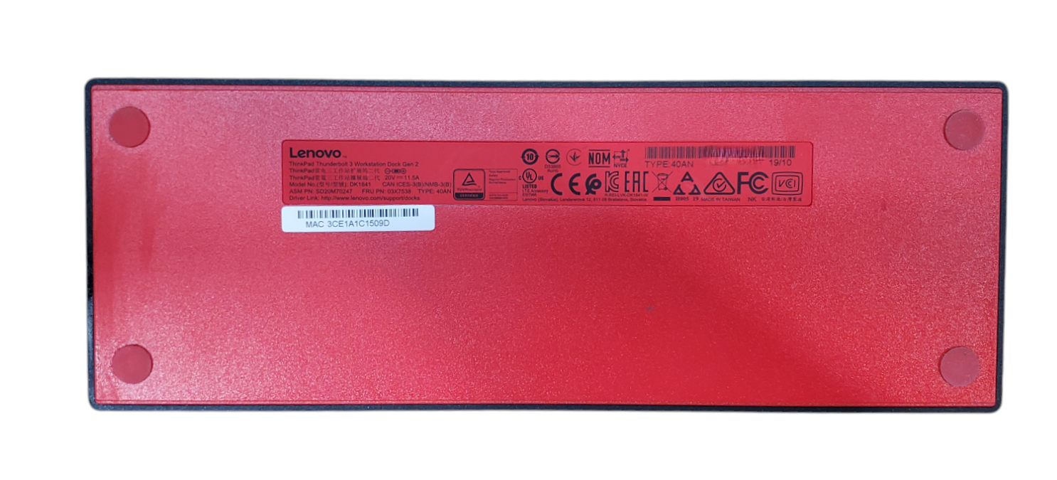Lenovo ThinkPad Thunderbolt 3 Workstation Dock Gen 2 w/ 135W PWR | 40AN