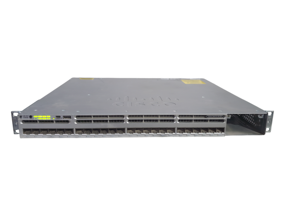 Cisco WS-C3850-24XS-E 24-Port 10Gb SFP+ Switch w/ 2x AC PWR, READ