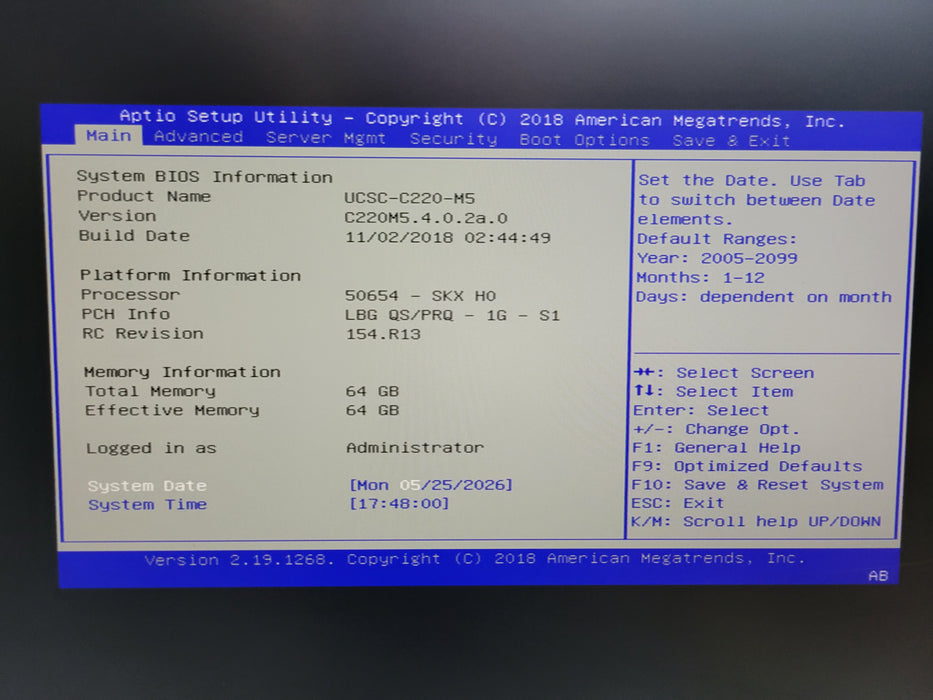 Cisco C220 M5 1U server 2x Intel Xeon GOLD 6130 2.10GHz, 64GB RAM, 10x 2.5"