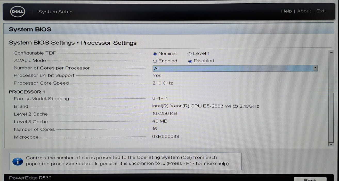 Dell PowerEdge R530 8x 3.5" | 1x Xeon E5-2683 v4 @2.10GHz, 16GB DDR4, H730 Mini