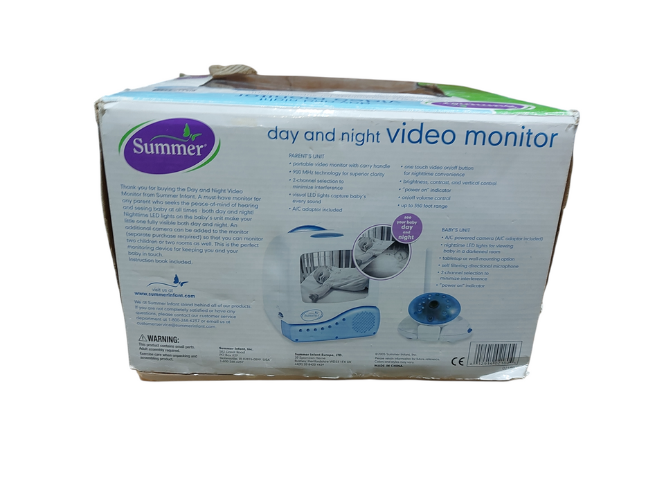 Summer Day and Night Video Monitor 900 MHZ 2-Channel