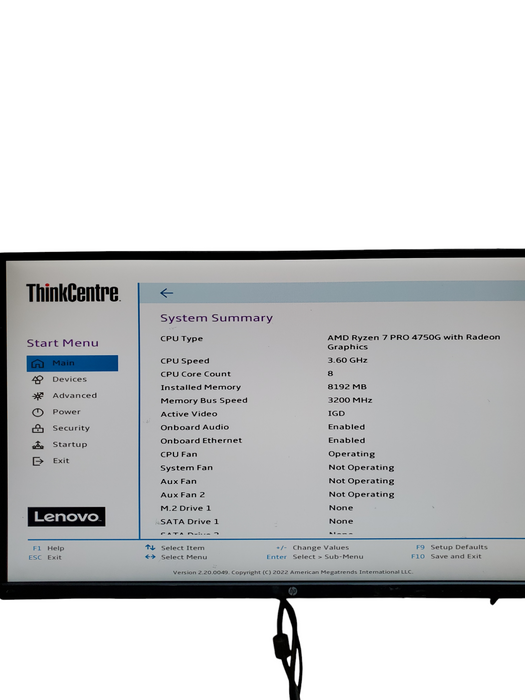 Lenovo ThinkCentre M75s Gen2 AMD Ryzen 7 Pro 4750G NO-HDD/SSD