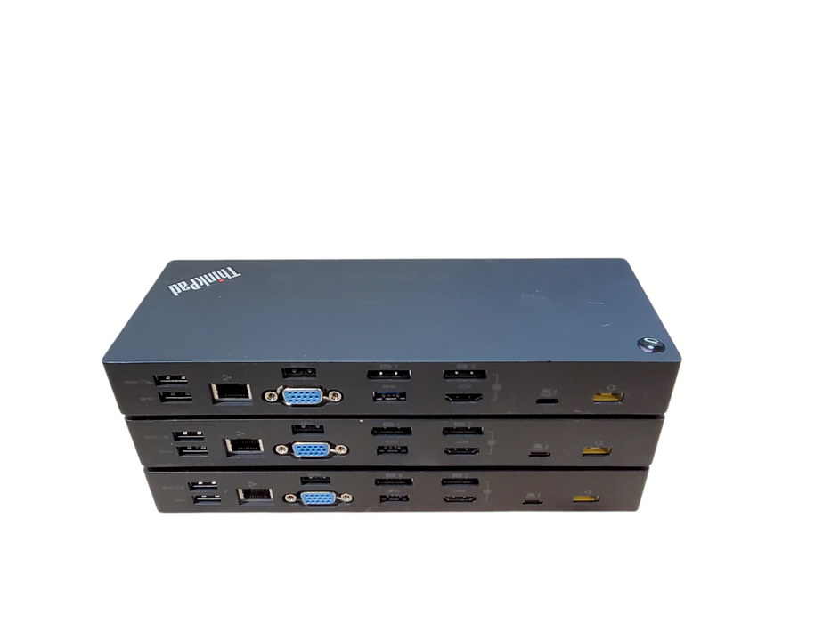 Lot 3x Lenovo ThinkPad Thunderbolt 3 Dock Type 40AC w/ 135w Adapter