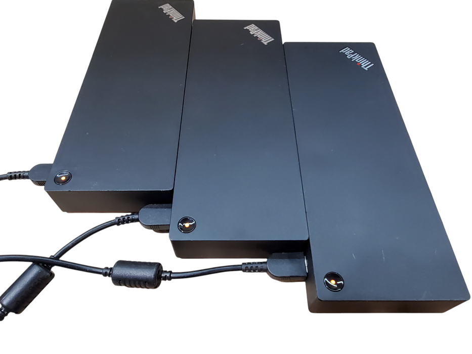 Lot 3x Lenovo ThinkPad Thunderbolt 3 Dock Type 40AC w/ 135w Adapter