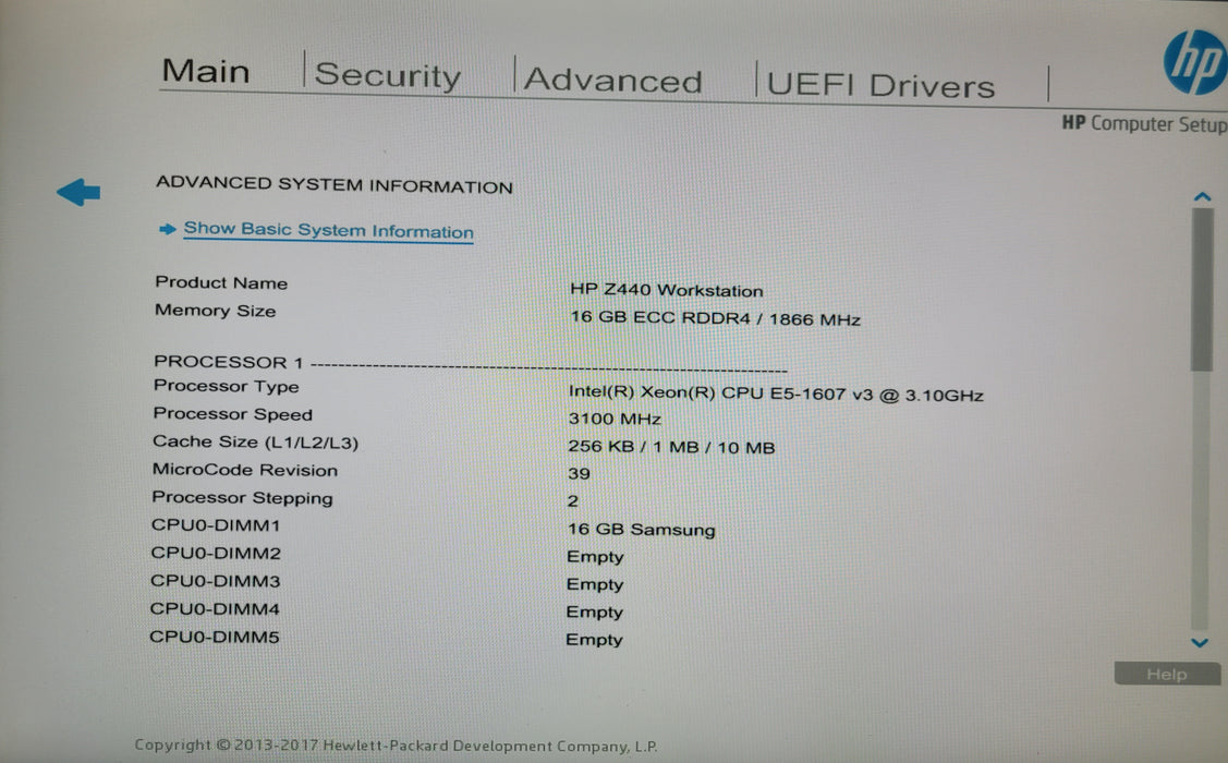 HP Z440 WorkStation | Xeon E5-1607 v3 @ 3.10GHz 16GB DDR4 | NO HDD