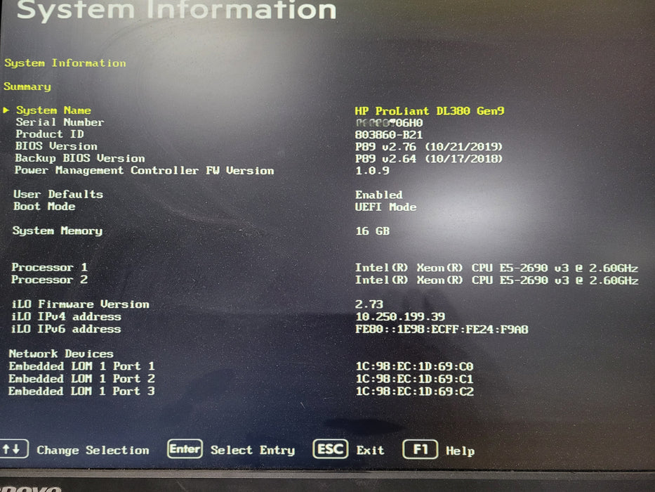 HP ProLiant DL380 Gen9 8x 2.5" | 2x Xeon E5-2690 v3 CPU, 16GB DDR4, P440ar
