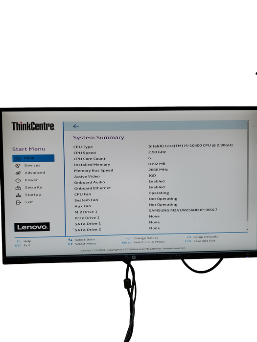 Lenovo ThinkCentre M70s SFF Intel i5-10500 8GB RAM  256GB NVMe