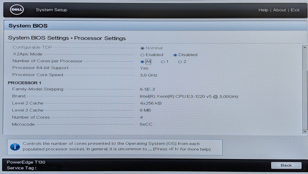 Dell PowerEdge T130, Xeon E3-1220v5 3.00GHz, 16GB DDR4, No HDD, PERC H330
