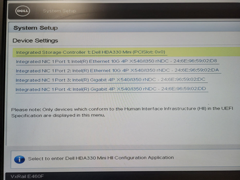 Dell VxRail E460F 10x 2.5" | 2x Xeon E5-2698 v4 20-Core, 16GB DDR4, HBA330 Mini