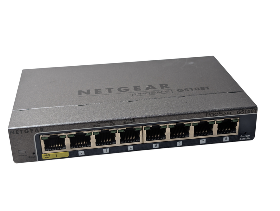 Lot of 50x NETGEAR GS108T v2 8-Port Gigabit Smart Web Managed PoE Powered