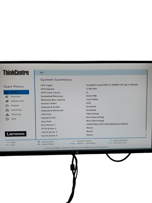 Lenovo ThinkCentre M70s SFF Intel i5-10400 8GB RAM 256GB NVMe