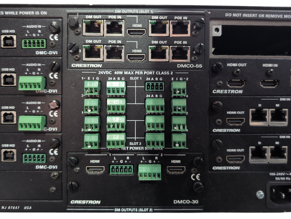 Crestron DM-MD8X8 DigitalMedia Switcher w/ 9x Cards