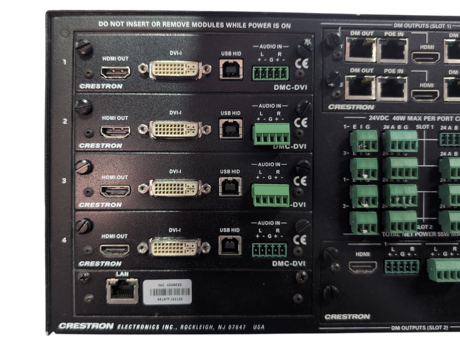 Crestron DM-MD8X8 DigitalMedia Switcher w/ 9x Cards