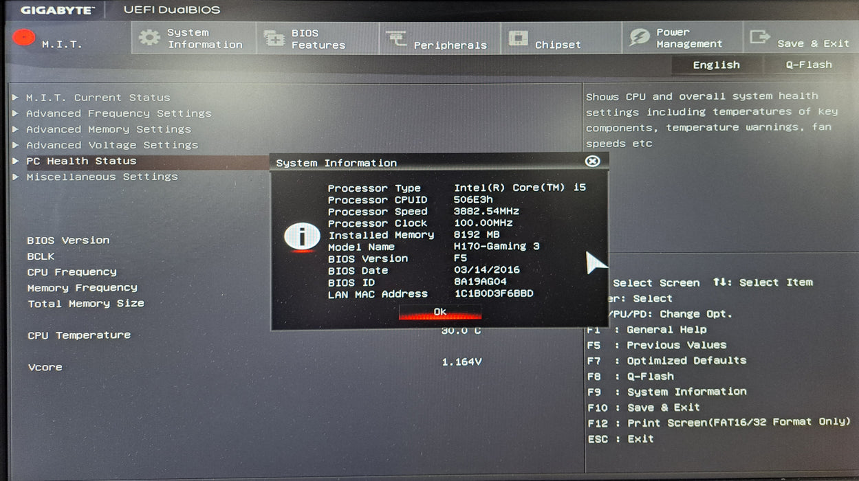 Gigabyte GA-H170-Gaming 3 w/ Intel Core i5-6600, 8GB DDR4, GTX 1060 6GB, No HDD