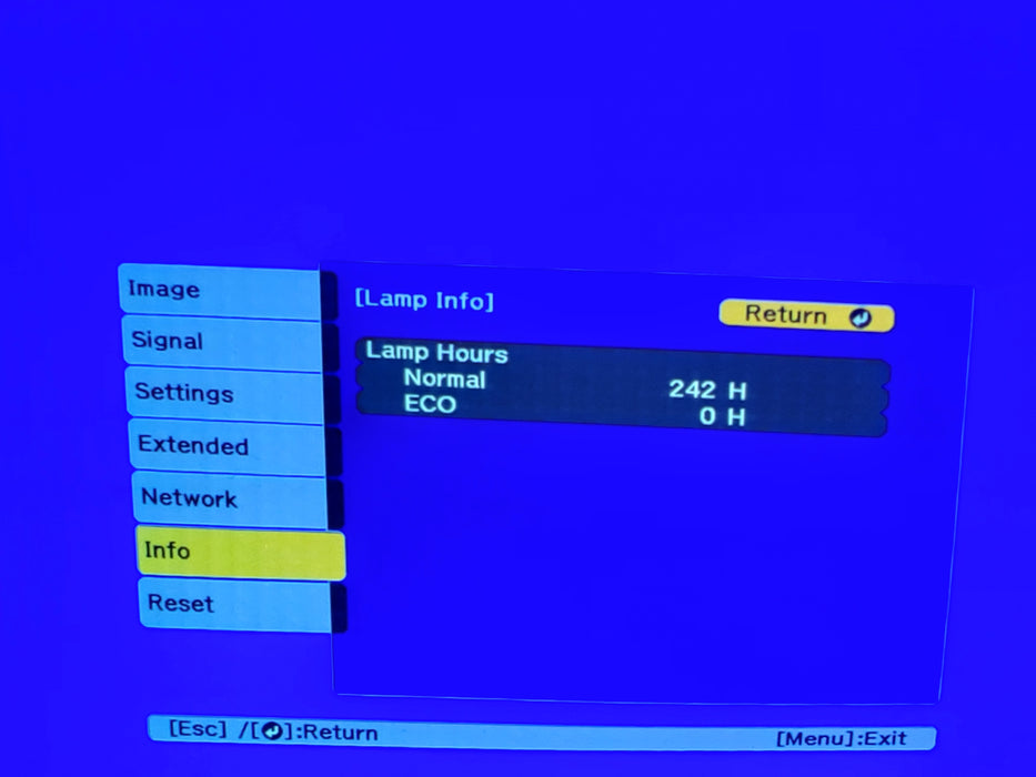 Epson PowerLite 5535U WUXGA 3LCD Projector 242 Lamp Hrs, No Remote