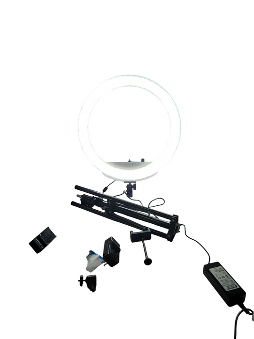 westcoat ring light 18" with stand, 2x batteries and charger