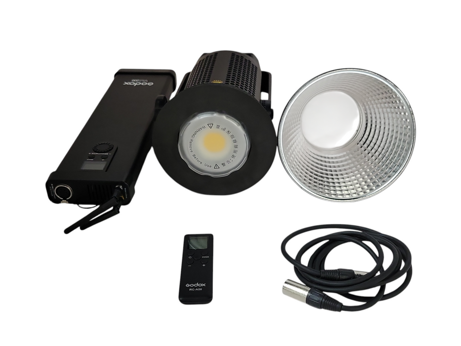 Godox VL200 LED Video Light with VLC200, Case, and remote, READ