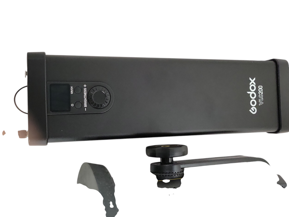 Godox VL200 LED Video Light with VLC200, Case, and remote, READ