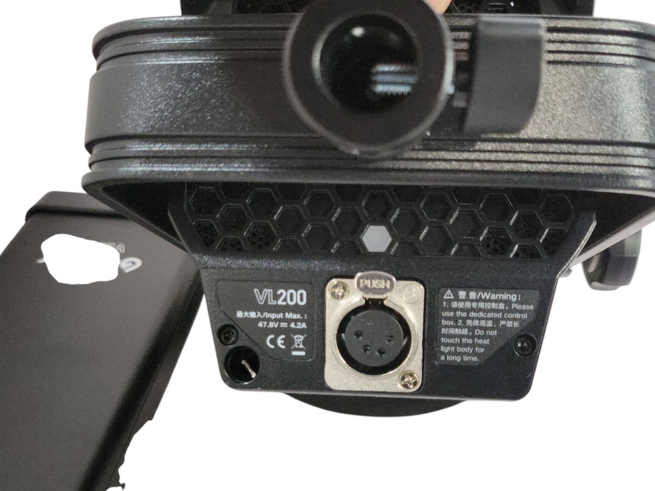 Godox VL200 LED Video Light with VLC200, Case, and remote, READ