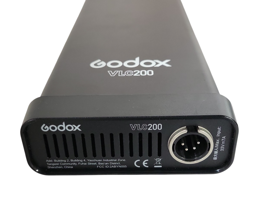 Godox VL200 LED Video Light with VLC200, Case, and remote, READ