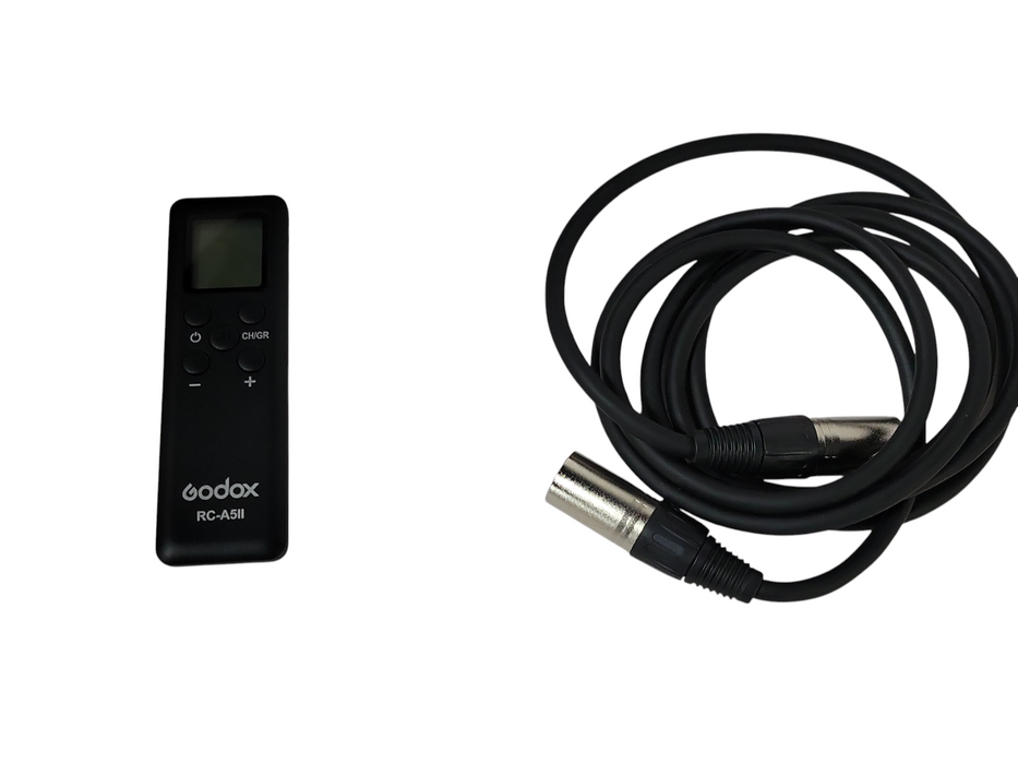 Godox VL200 LED Video Light with VLC200, Case, and remote, READ