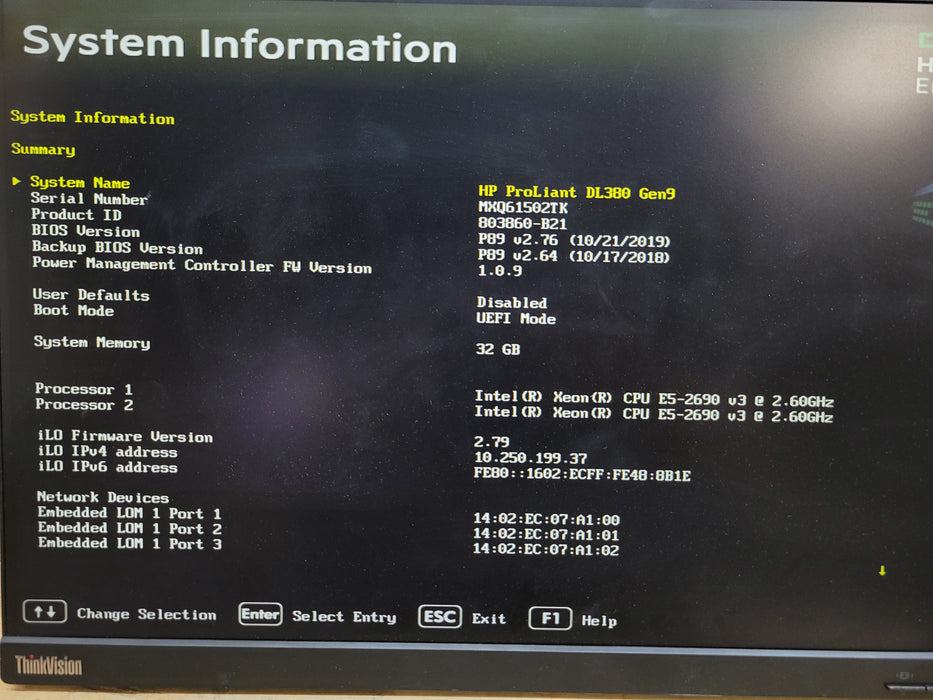 HP ProLiant DL380 Gen9 - 2x E5-2690 v3 32GB DDR4 2x800W PSU