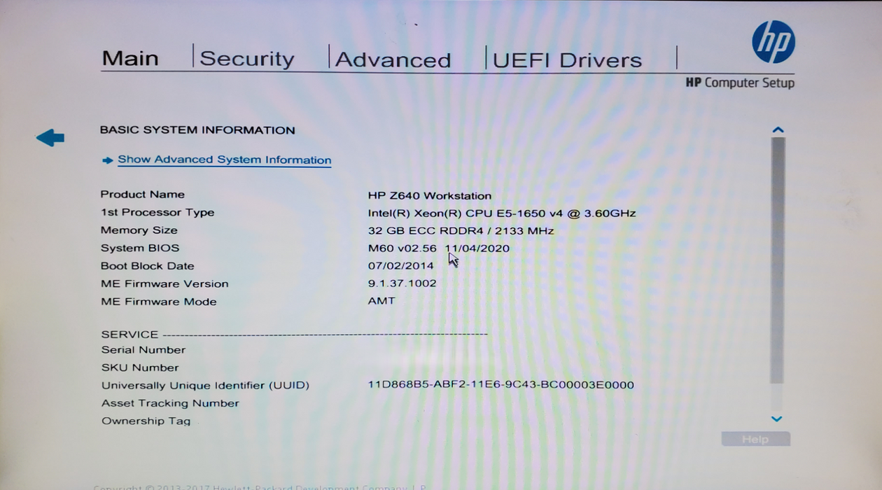 HP Z640 Workstation - Xeon E5-1650 v4, 32GB DDR4 - No HDD/GPU