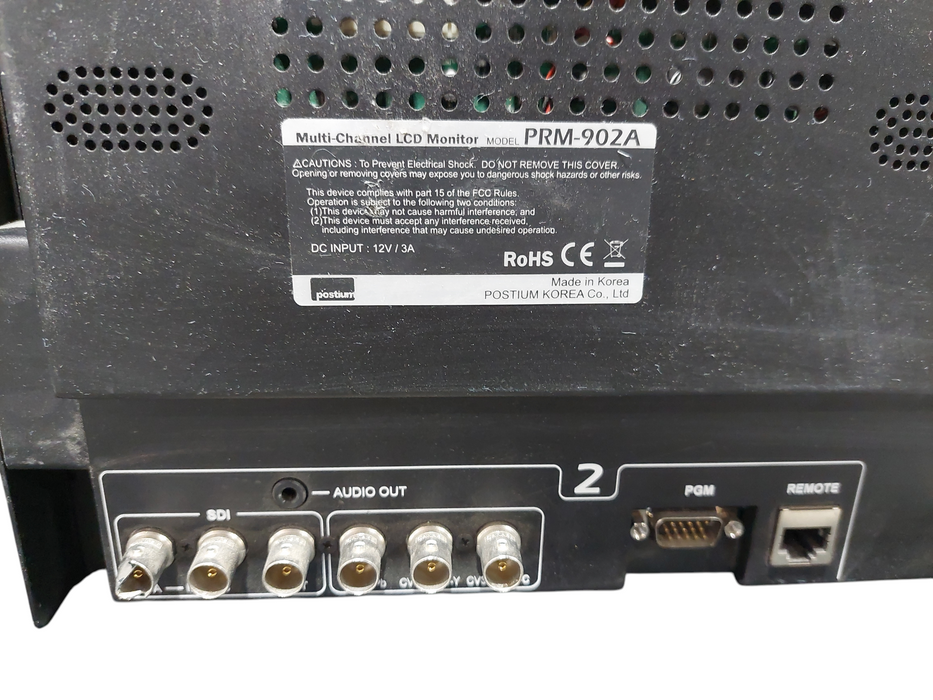 TV Logic Model: PR-902A Dual 9" LCD Multi Channel Rack Mount Monitor