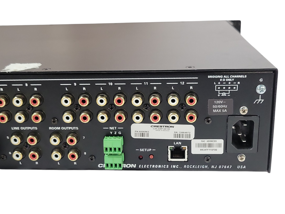 Crestron C2N-AMP-6X100 6 Room audio System 6506963, No Remote